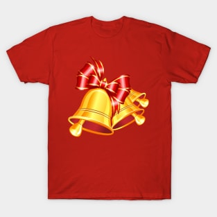 Golden Christmas bells T-Shirt